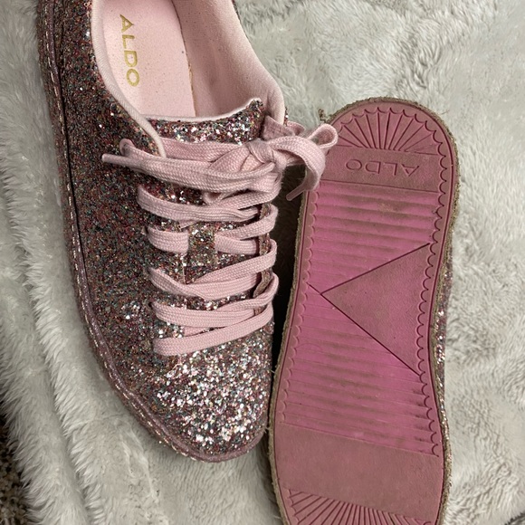 ALDO - pink heavy glitter - size 7 - Picture 3 of 3